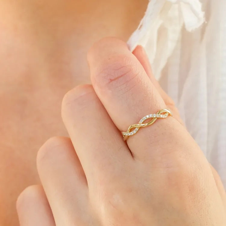 Diamant Ring in 14 Karat Gold 0,15 ct