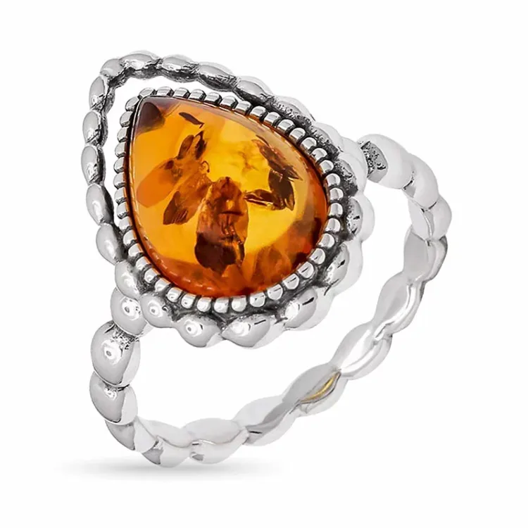 Tropfen Ring aus Silber