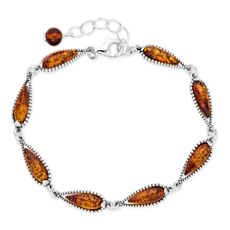 Bernstein Armband aus Silber