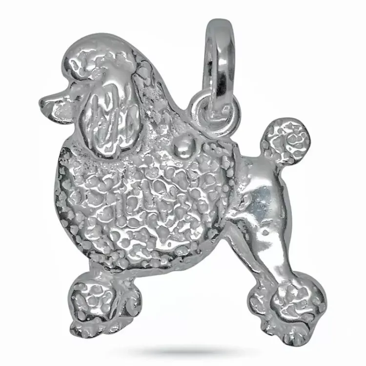 Pudel Anhänger mit fehlern aus Silber