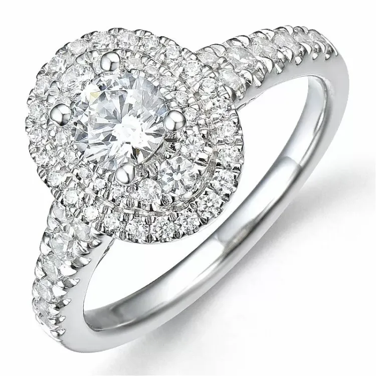 Bestellware - diamantring in 14 karat weißgold 0,52 ct 0,66 ct