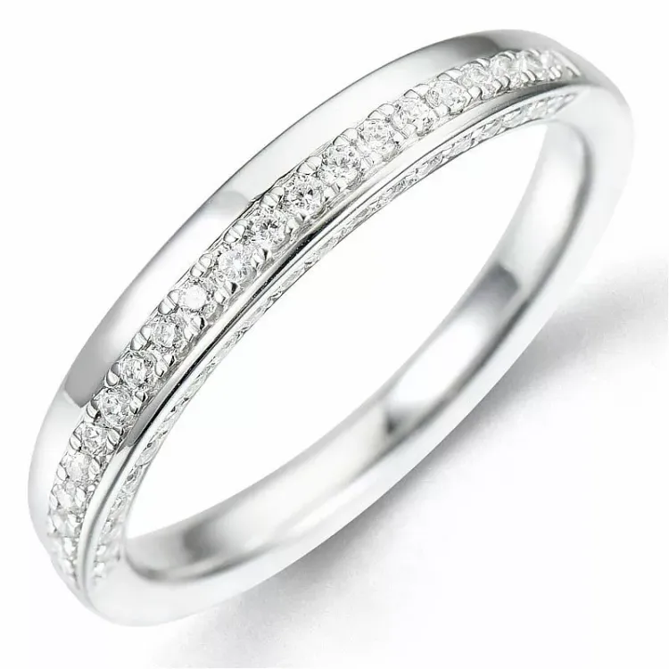 Bestellware - diamantring in 14 karat weißgold 0,24 ct