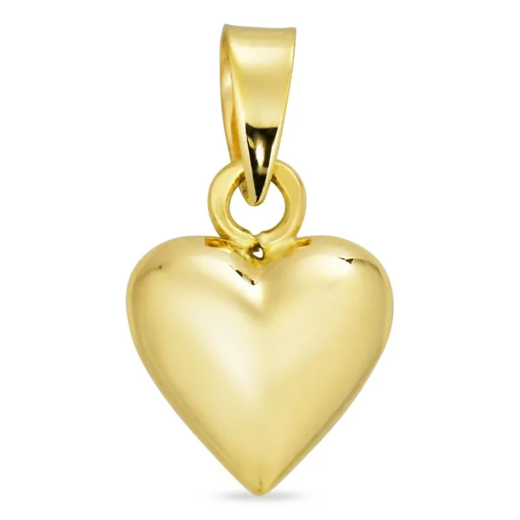 8,5 x 10 mm Herz Anhänger aus 8 Karat Gold - Amoré