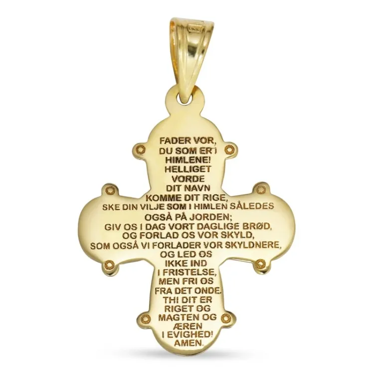 18 x 24 mm Gold Dagmarkreuz aus 8 Karat Gold - Amoré