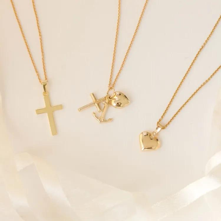 10 x 11 mm Herz Anhänger aus 14 Karat Gold - Amoré