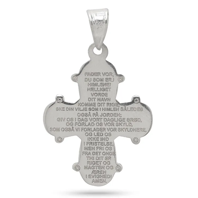 18 x 30 mm Dagmarkreuz aus Silber - Amoré