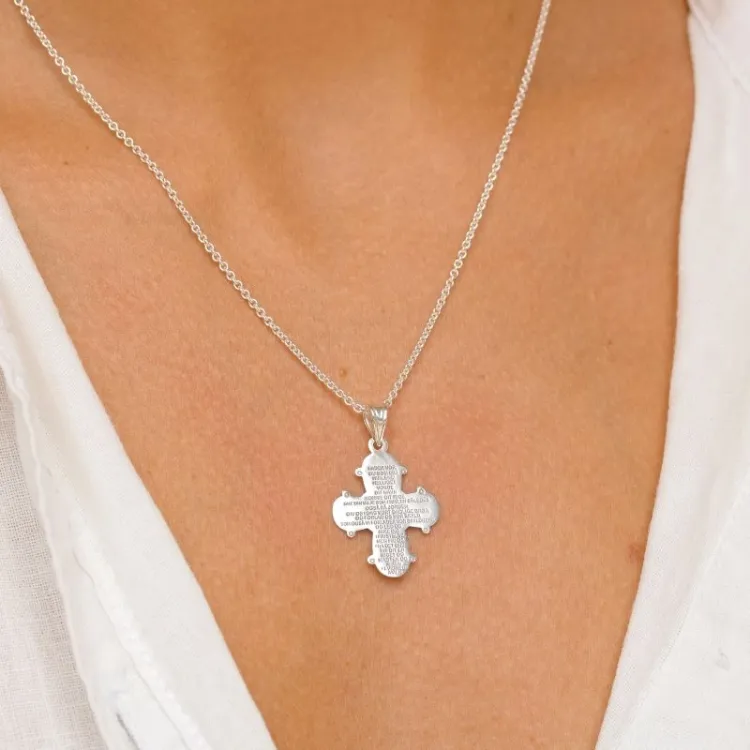 18 x 30 mm Dagmarkreuz aus Silber - Amoré