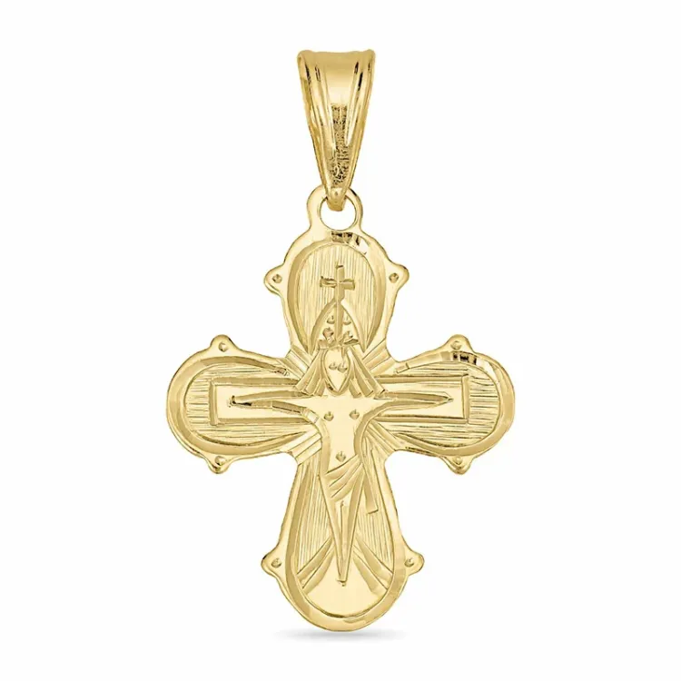 15 x 25 mm Dagmarkreuz aus 14 Karat Gold - Amoré