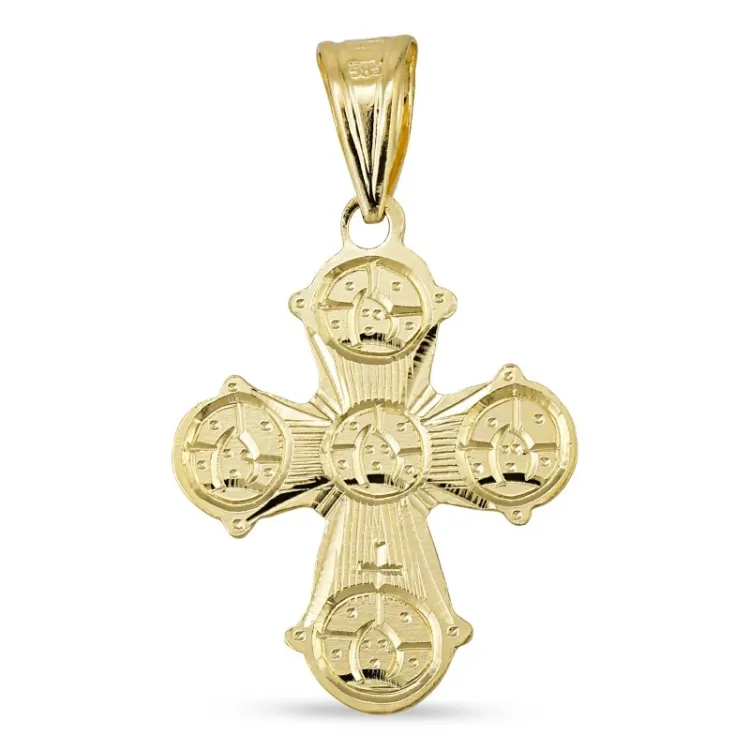 15 x 25 mm Dagmarkreuz aus 14 Karat Gold - Amoré