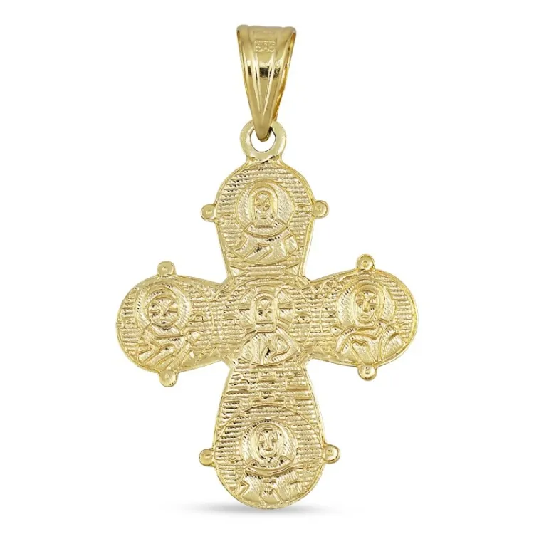 18 x 30 mm Dagmarkreuz aus 14 Karat Gold - Amoré