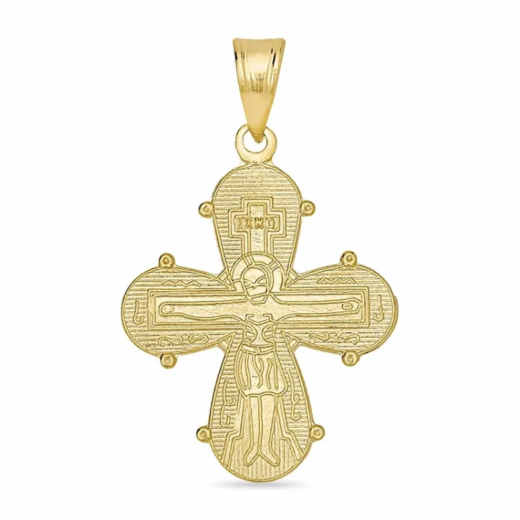 18 x 30 mm Dagmarkreuz aus 14 Karat Gold - Amoré