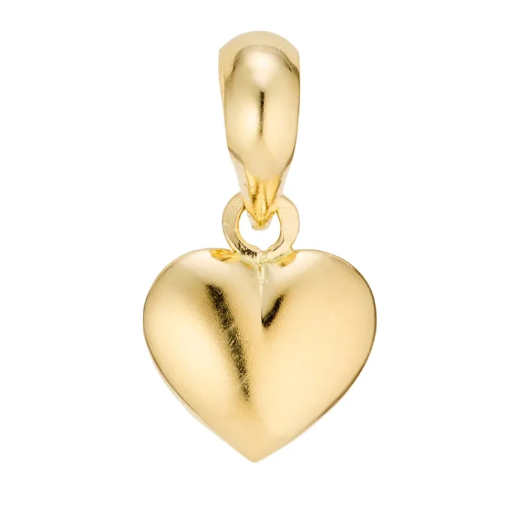 8,5 x 10 mm Herz Anhänger aus 14 Karat Gold - Amoré