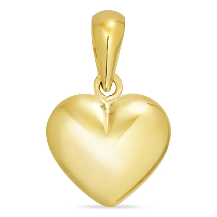 12 x 13 mm Herz Anhänger aus 14 Karat Gold - Amoré