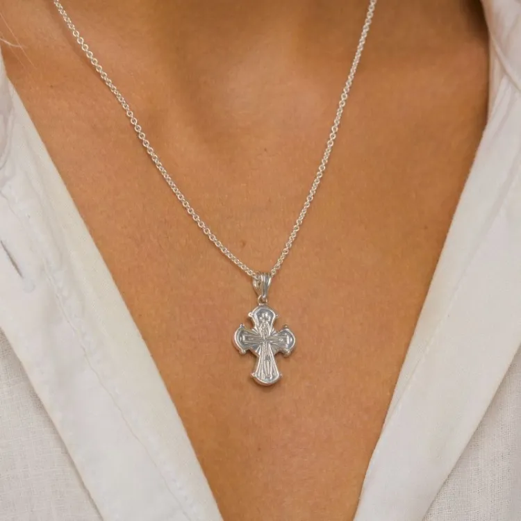 Dagmarkreuz Halskette aus Silber und Anhänger aus Silber - Amoré
