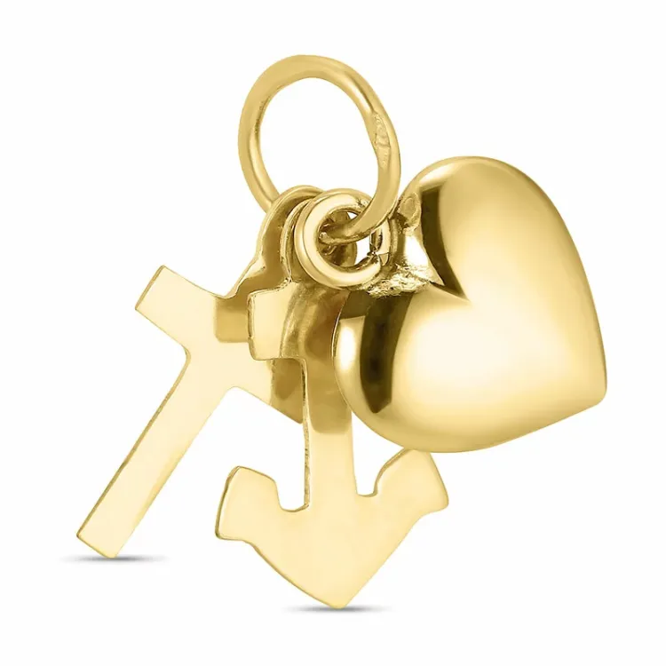 Glaube-Hoffnung-Liebe Anhänger aus 8 Karat Gold - Amoré