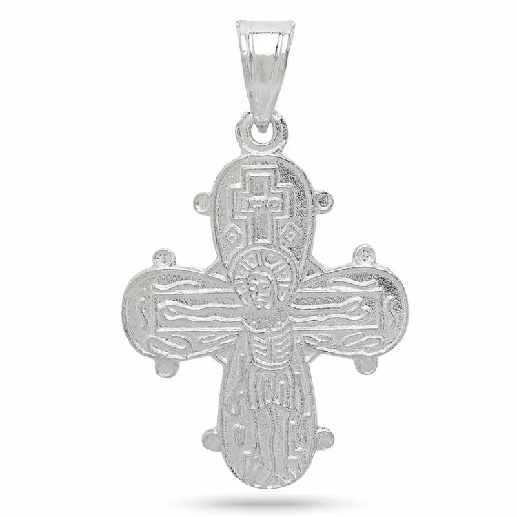 18 x 30 mm Dagmar-Kreuz mit Vater Unser aus Silber - Amoré
