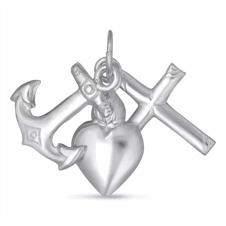 Glaube-Hoffnung-Liebe Anhänger aus Silber - Amoré