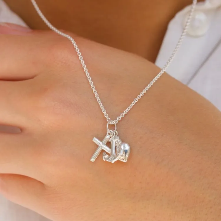 Glaube-Hoffnung-Liebe Anhänger aus Silber - Amoré