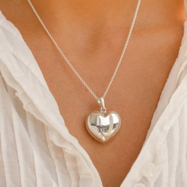 25 x 26 mm Herz Anhänger aus Silber - Amoré