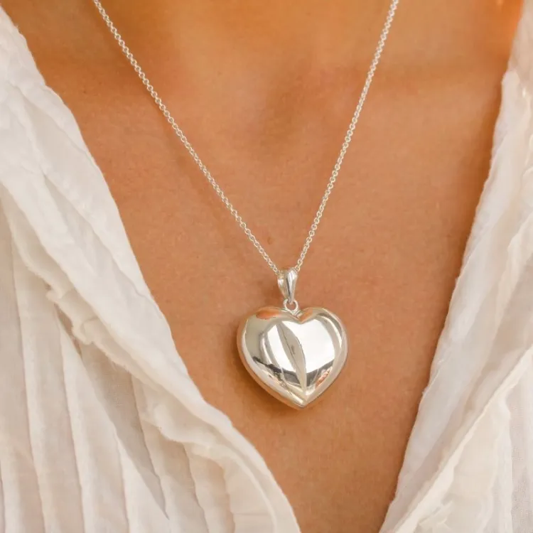 29 mm Herz Anhänger aus Silber - Amoré