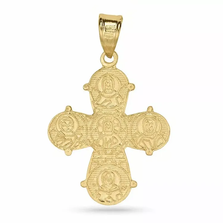 18 x 30 mm Dagmarkreuz aus vergoldetem Sterlingsilber - Amoré