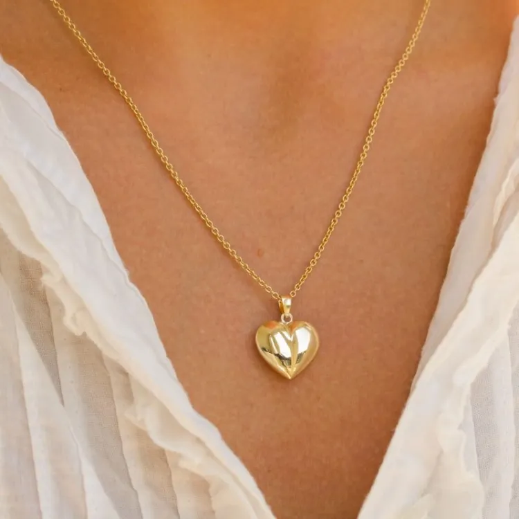 15 x 16 mm Herz Anhänger aus 8 Karat Gold - Amoré