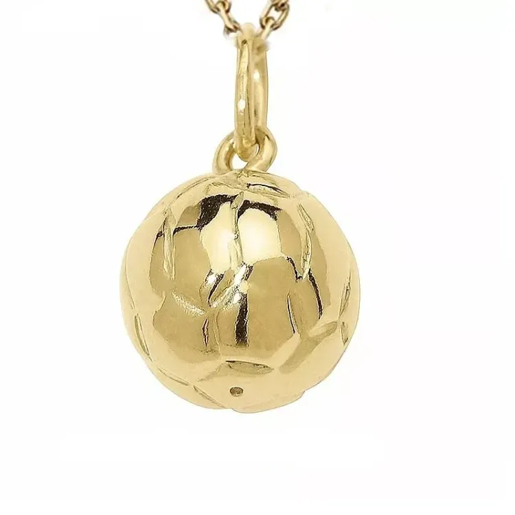 polierter Fußball Anhänger aus 8 Karat Gold - Gold Collection