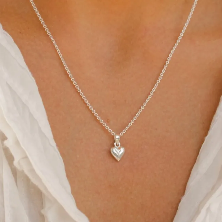 Herz Halskette aus Silber und Anhänger aus Silber - Amoré