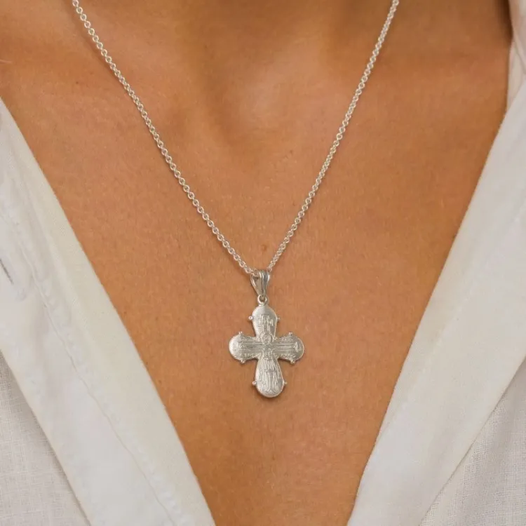 Dagmarkreuz Halskette aus Silber und Anhänger aus Silber - Amoré