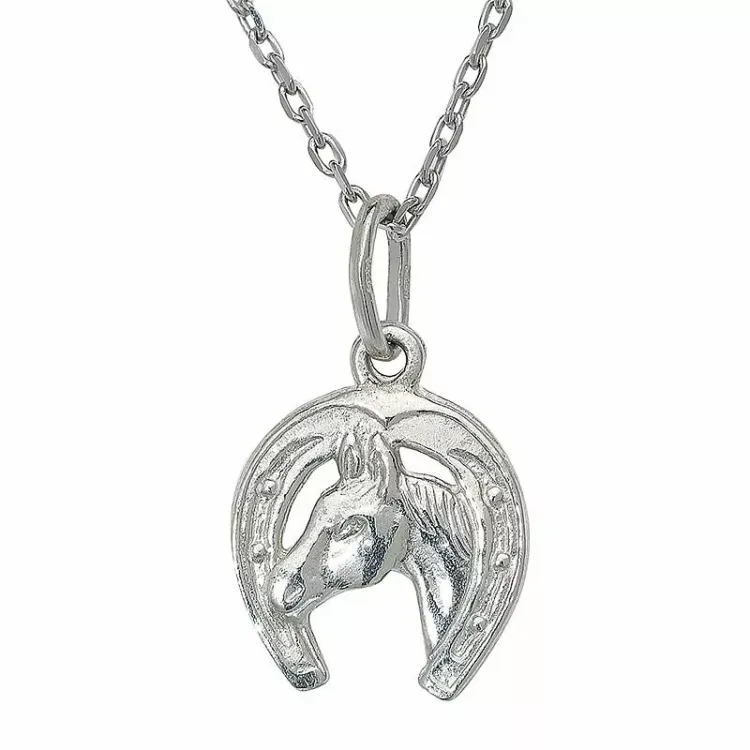 Pferde Halskette aus Silber und Anhänger aus Silber