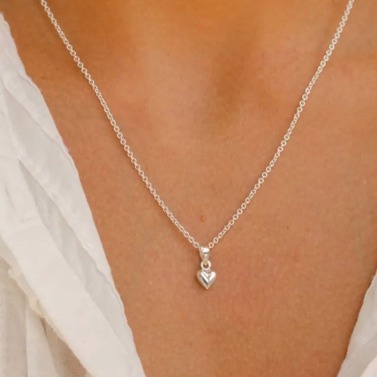 Herz Halskette aus Silber und Anhänger aus Silber - Amoré