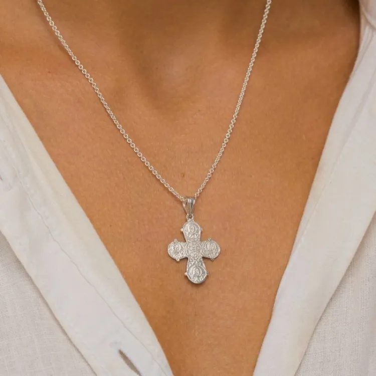 Dagmarkreuz Halskette aus Silber und Anhänger aus Silber - Amoré