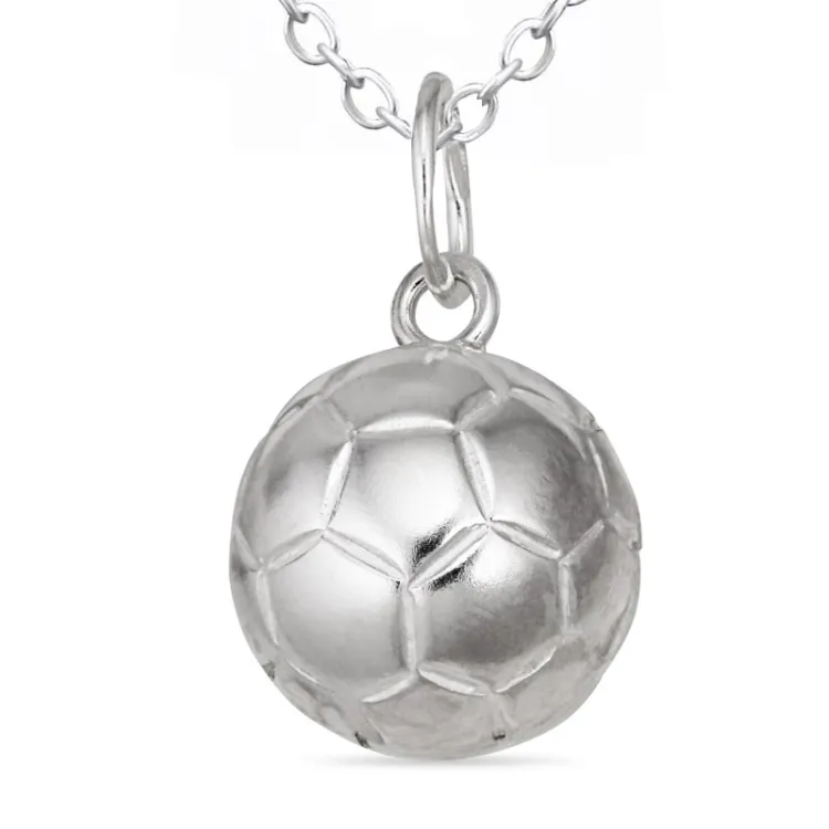 Fußball Halskette aus Silber und Anhänger aus Silber