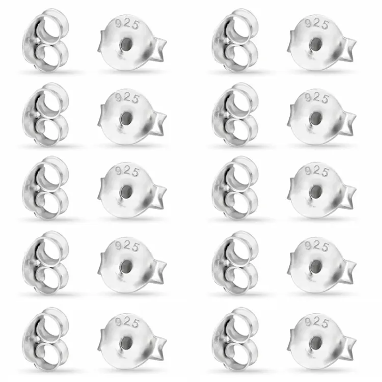 10 Paar Butterflys in Silber