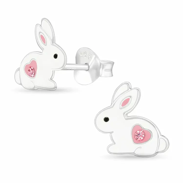 Kaninchen Ohrringe in Silber - Little Ones