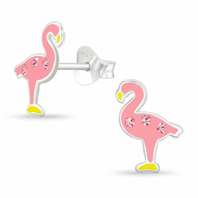 Flamingo Ohrringe in Silber - Little Ones