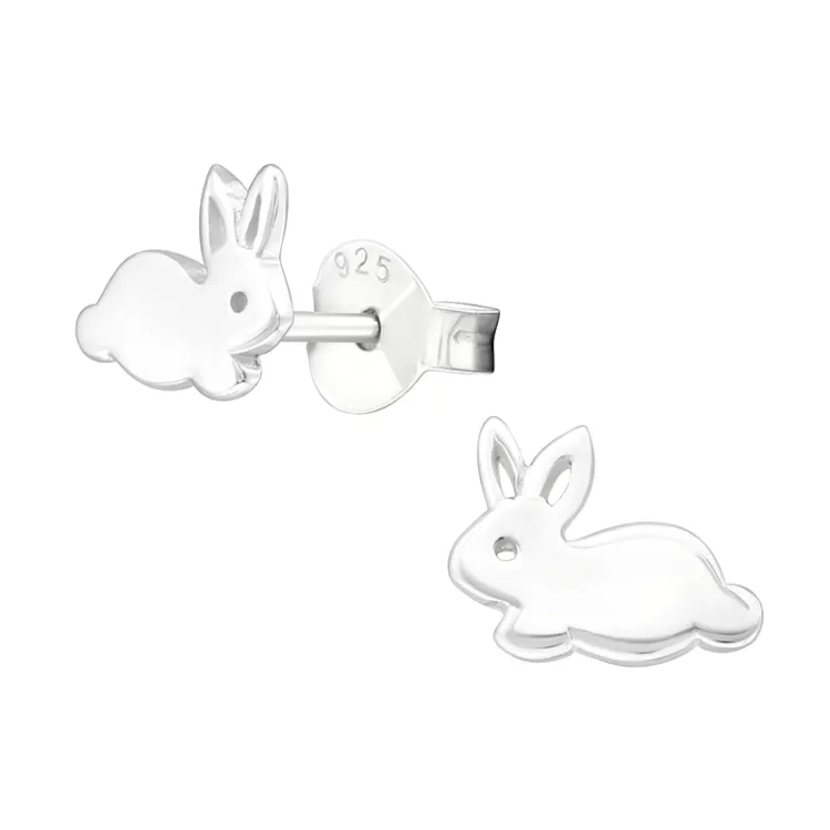 Kaninchen Ohrringe in Silber - Little Ones
