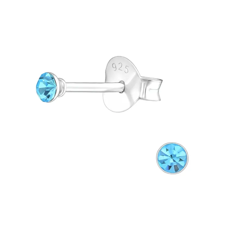 3 mm Ohrringe in Silber - Little Ones