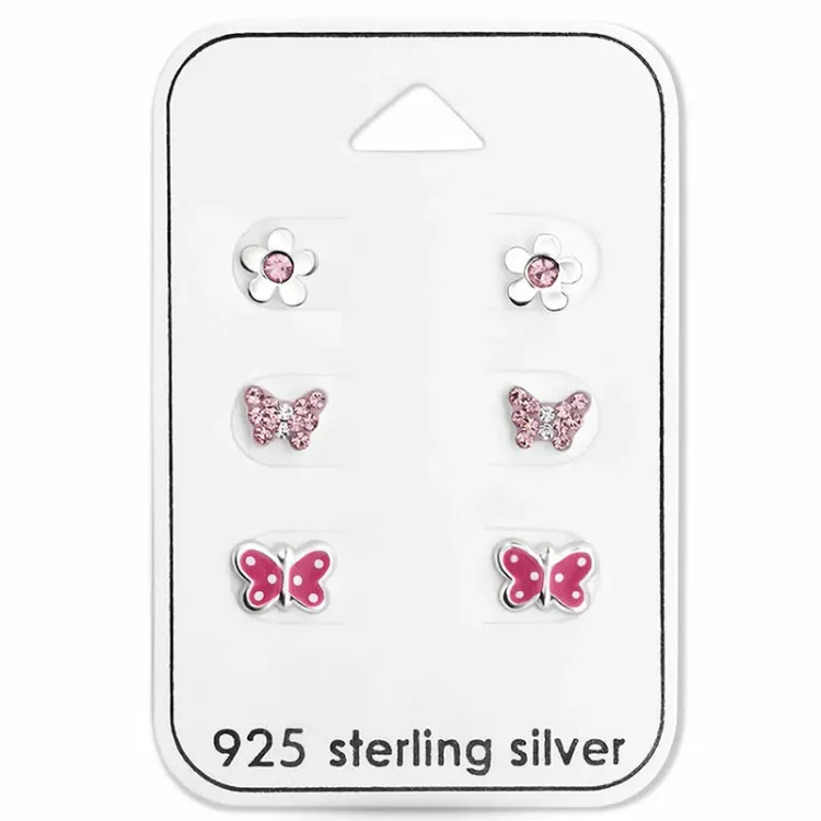 Schmetterlinge Ohrringe in Silber - Little Ones