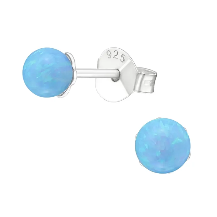 4 mm Kugel Ohrringe in Silber - Little Ones