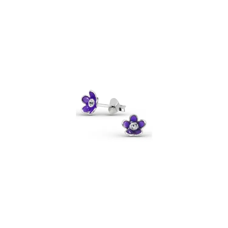 Blumen Ohrringe in Silber