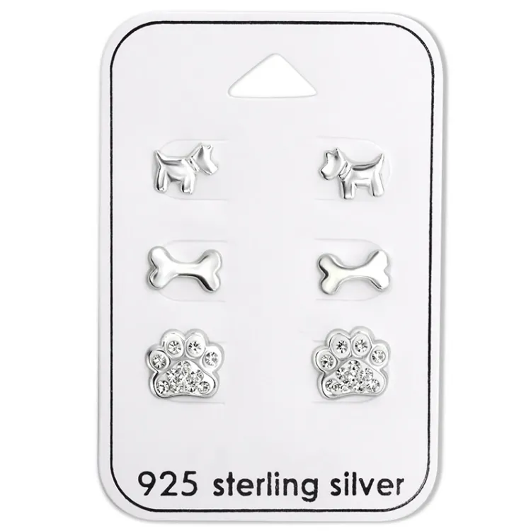 Hunde Ohrringe in Silber - Little Ones