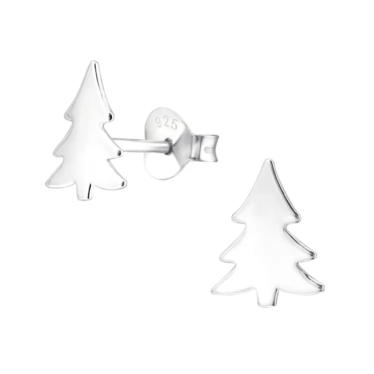 Weinachtsbaum Ohrringe in Silber - Little Ones