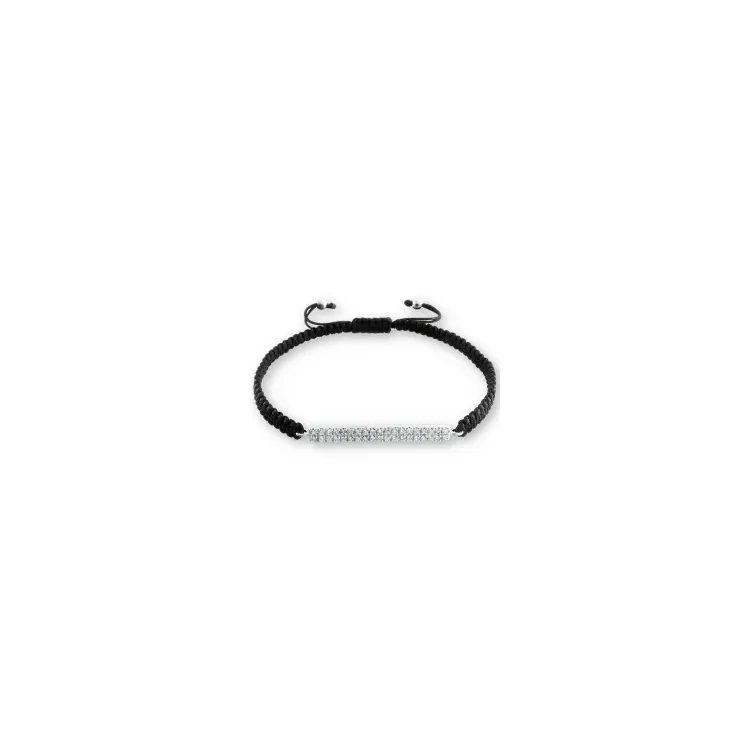 Armband aus Nylon und Anhänger aus Silber