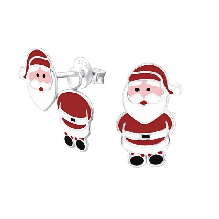 Weihnachtsmann Ohrringe in Silber - Little Ones