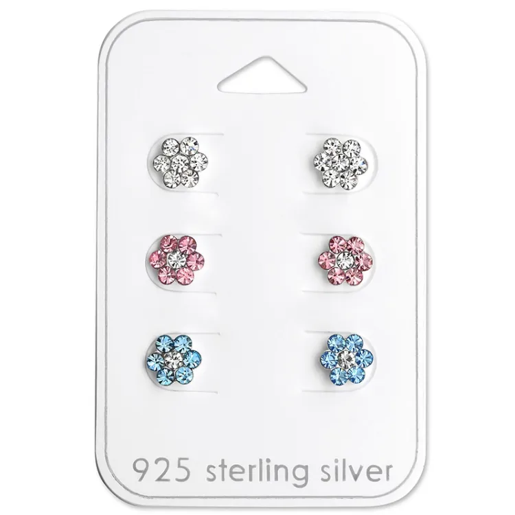 kleinen Blumen Ohrringe in Silber - Little Ones