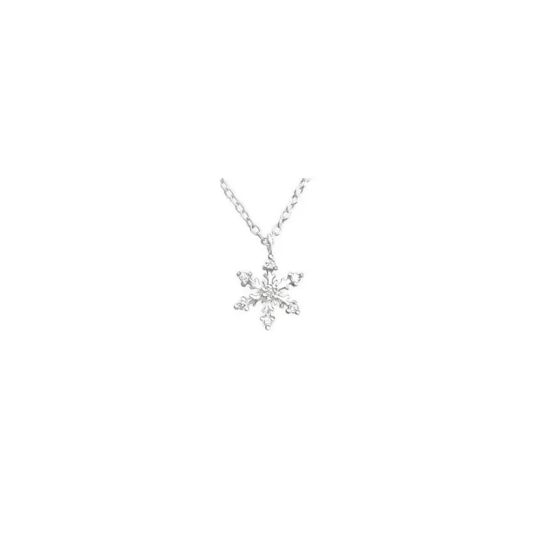 Schneeflocke halskette mit anhänger aus silber und anhänger aus silber