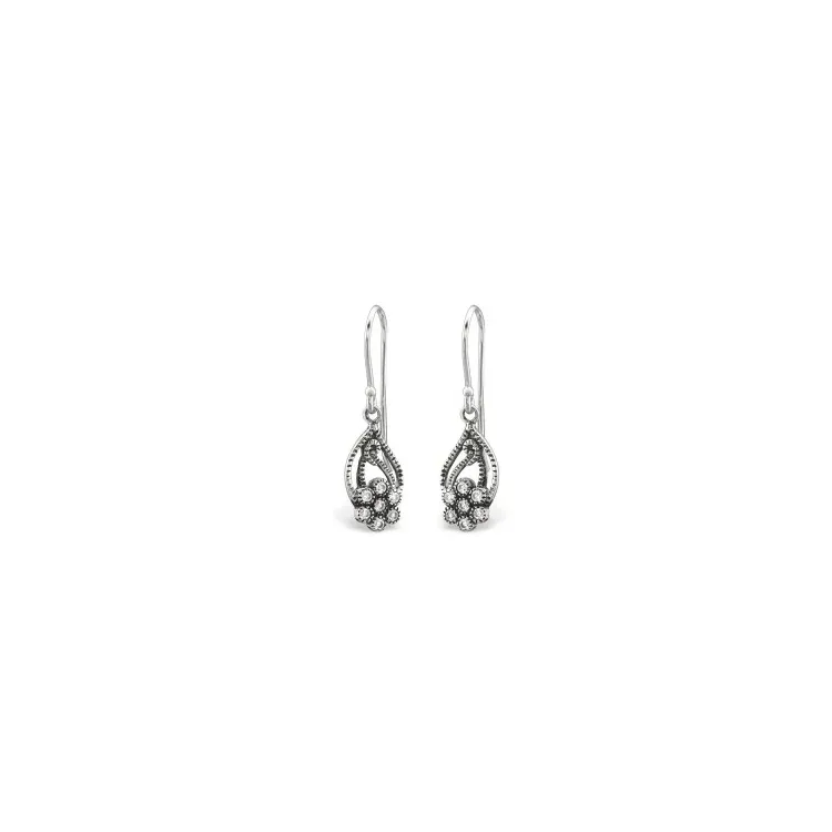 Bali Ohrringe in oxidiertem Sterlingsilber
