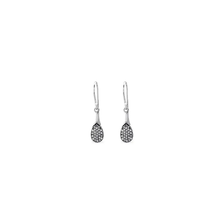 Bali Ohrringe in oxidiertem Sterlingsilber