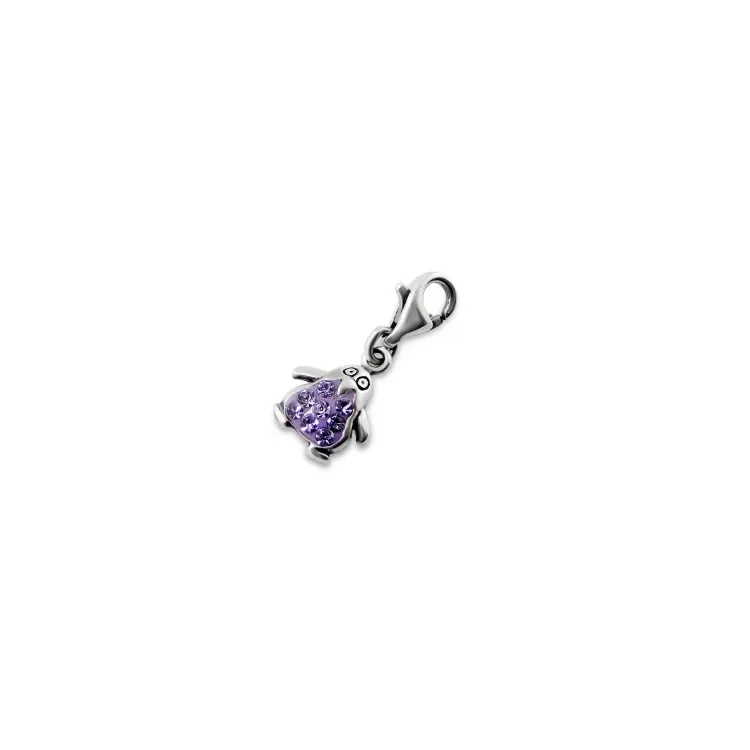 Pinguin Charms für Armband aus oxidiertem Sterlingsilber